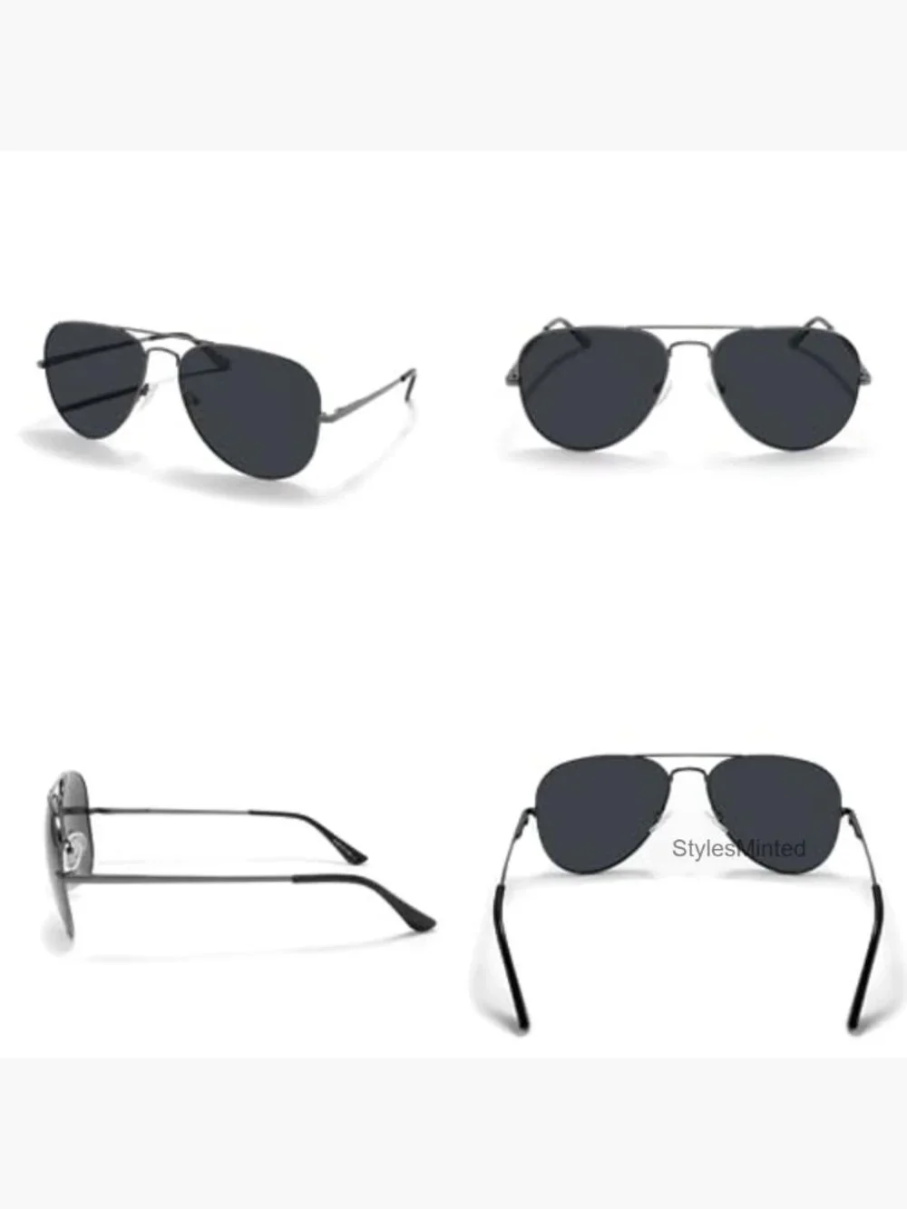 Extra Large Aviator Sunglasses for Men Stainless Steel Polarized UV400